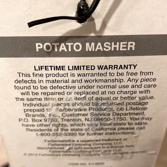 🆕 Farberware Potato Masher - Picture 10 of 10